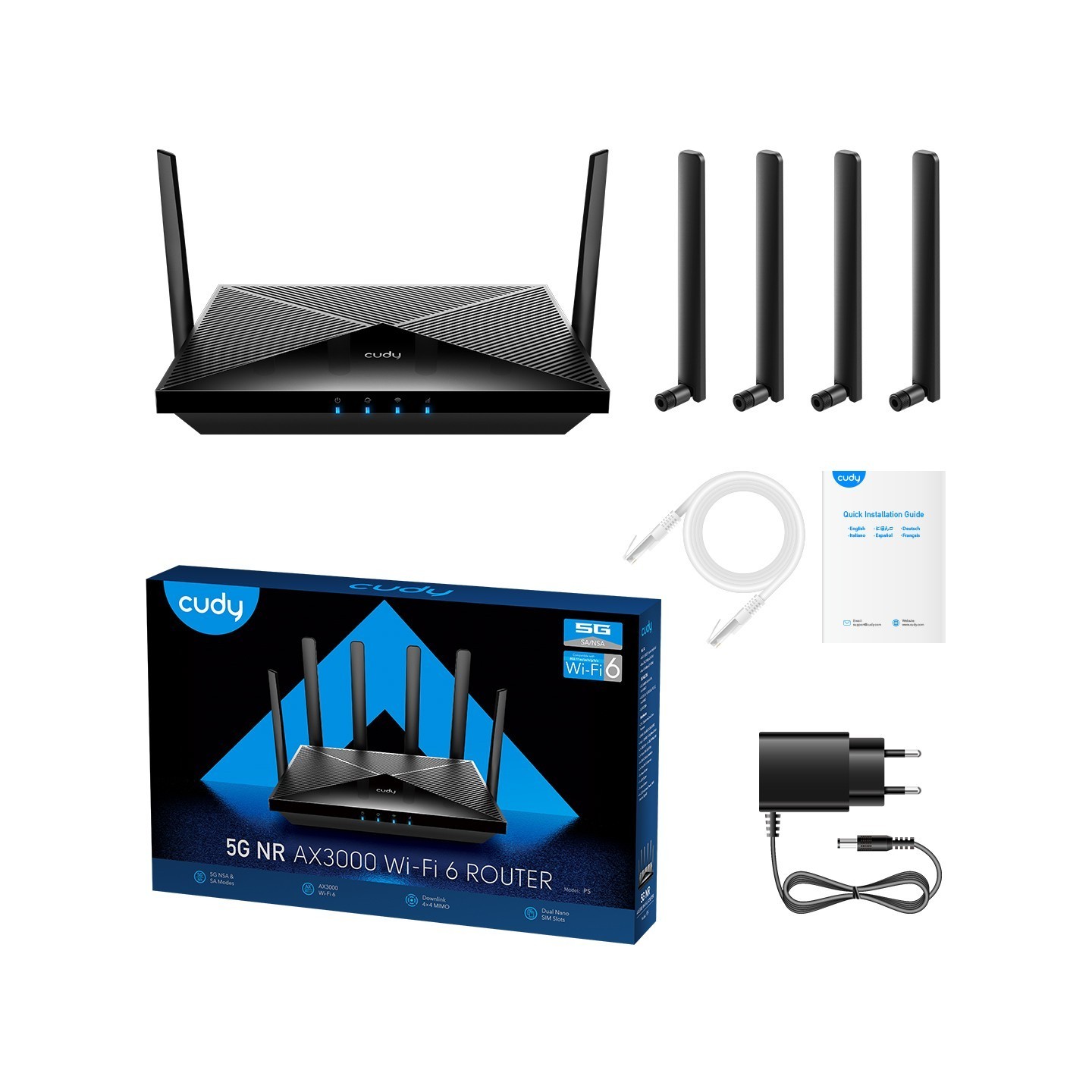 Cudy Wi-Fi 6 5G Mesh Gigabit Router - AX3000 - Wi-Fi 6 5G Mesh Gigabit Router — Buy in Cyprus with Fast Delivery