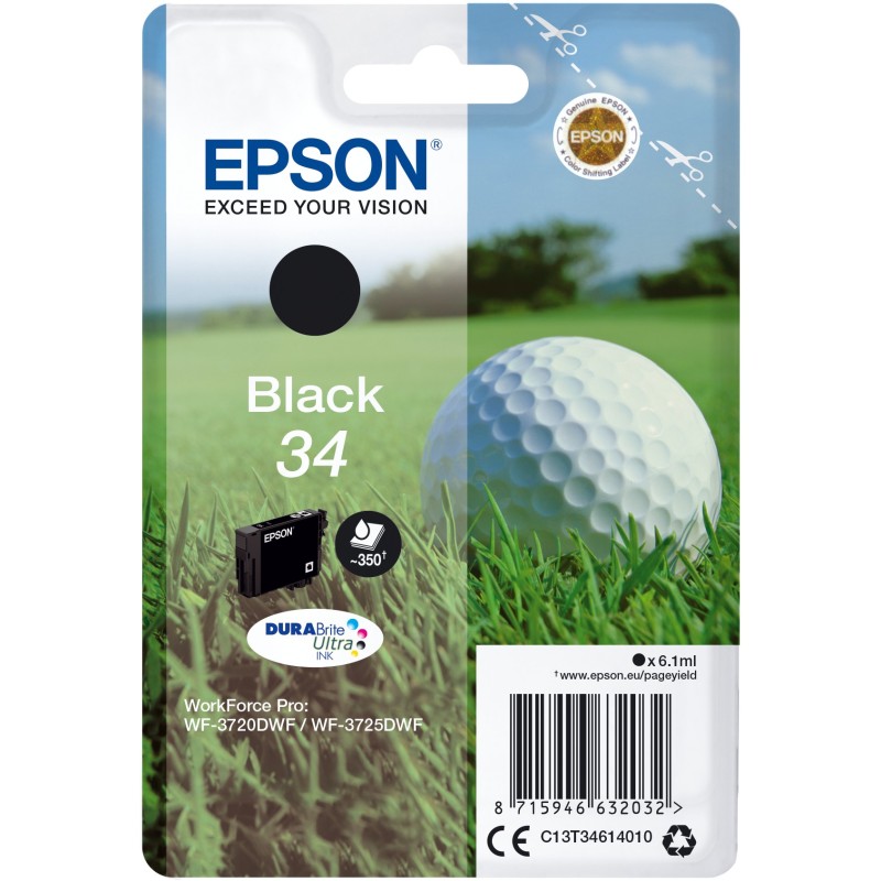 Buy Epson Ink - T3461 - 34 Black in Cyprus, Nicosia, Limassol, Larnaka, Pafos