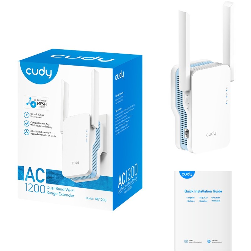 Buy Cudy AC1200 Wi-Fi Mesh Repeater - AC1200 in Cyprus, Nicosia, Limassol, Larnaka, Pafos