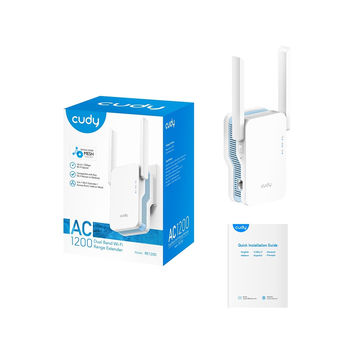 Cudy AC1200 Wi-Fi Mesh Repeater - AC1200 — Buy in Cyprus with Fast Delivery