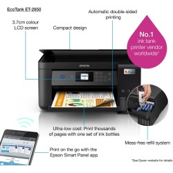 Buy Epson EcoTank Inkjet Printer - ET-2850 - 3in1 A4 Wi-Fi Duplex in Cyprus, Nicosia, Limassol, Larnaka, Pafos