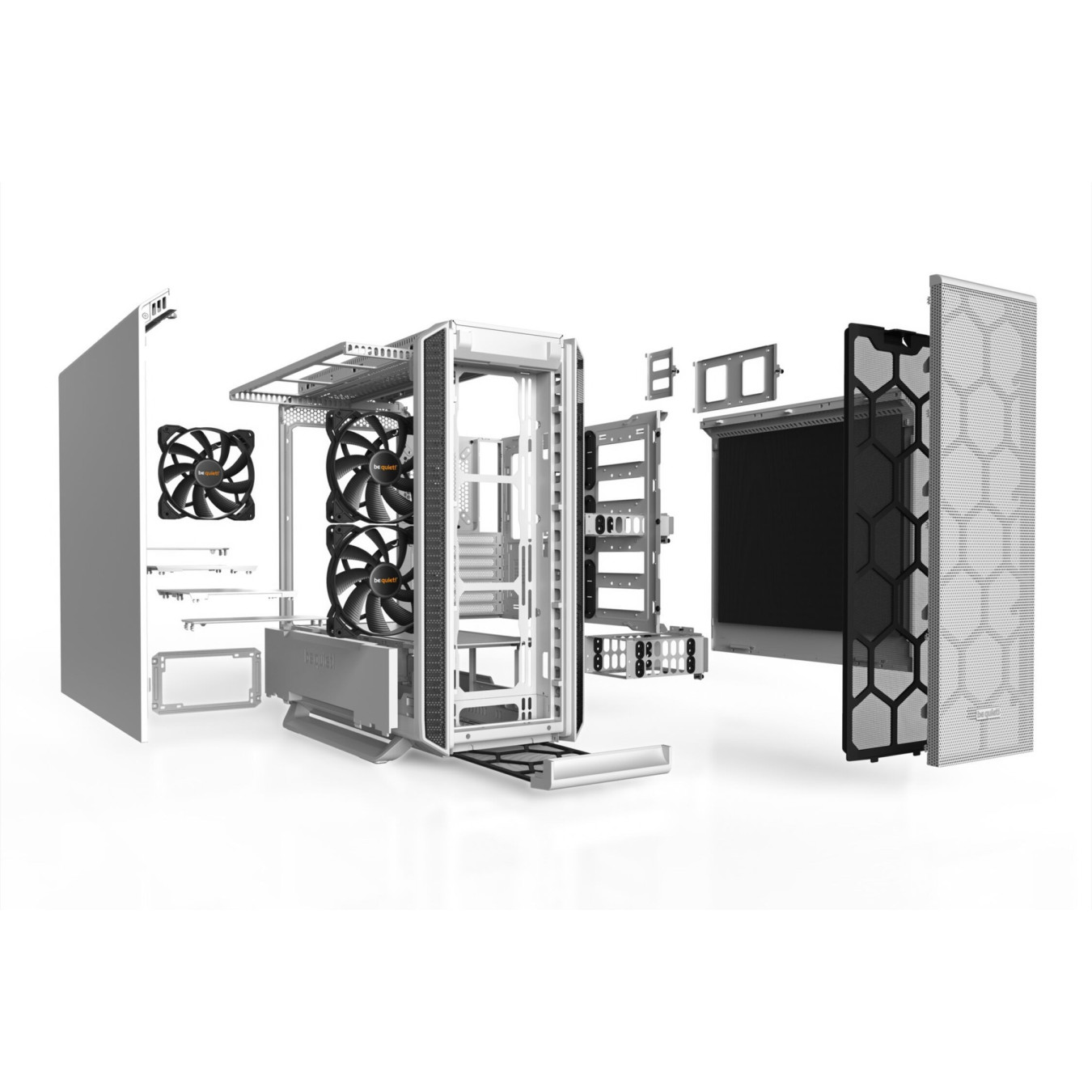 be quiet! Silent Base 802 - White - Mid Tower, E-ATX/ATX/mATX/Mini-ITX, USB-C, 3x140mm Fans — Buy in Cyprus with Fast Delivery