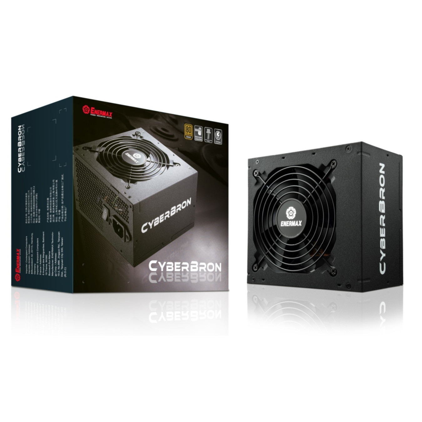 Enermax CyberBron III 750W - EMB750EWT-NAC - 80 PLUS Bronze, Non-Modular ATX PSU, Black — Buy in Cyprus with Fast Delivery