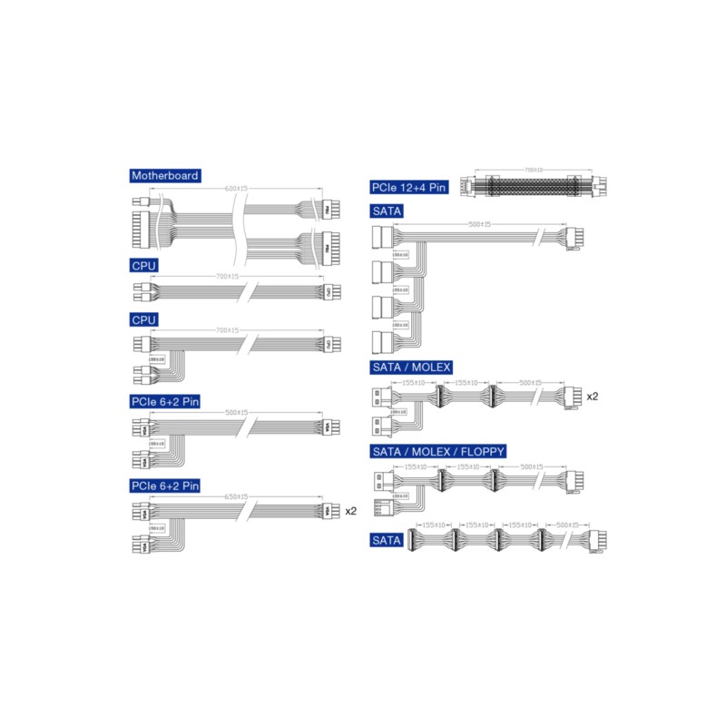 Buy Fortron Hydro PTM PRO - 1200W ATX 3.0 PSU, 80 PLUS Platinum, Fully-Modular, ... in Cyprus, Nicosia, Limassol, Larnaka, Pafos
