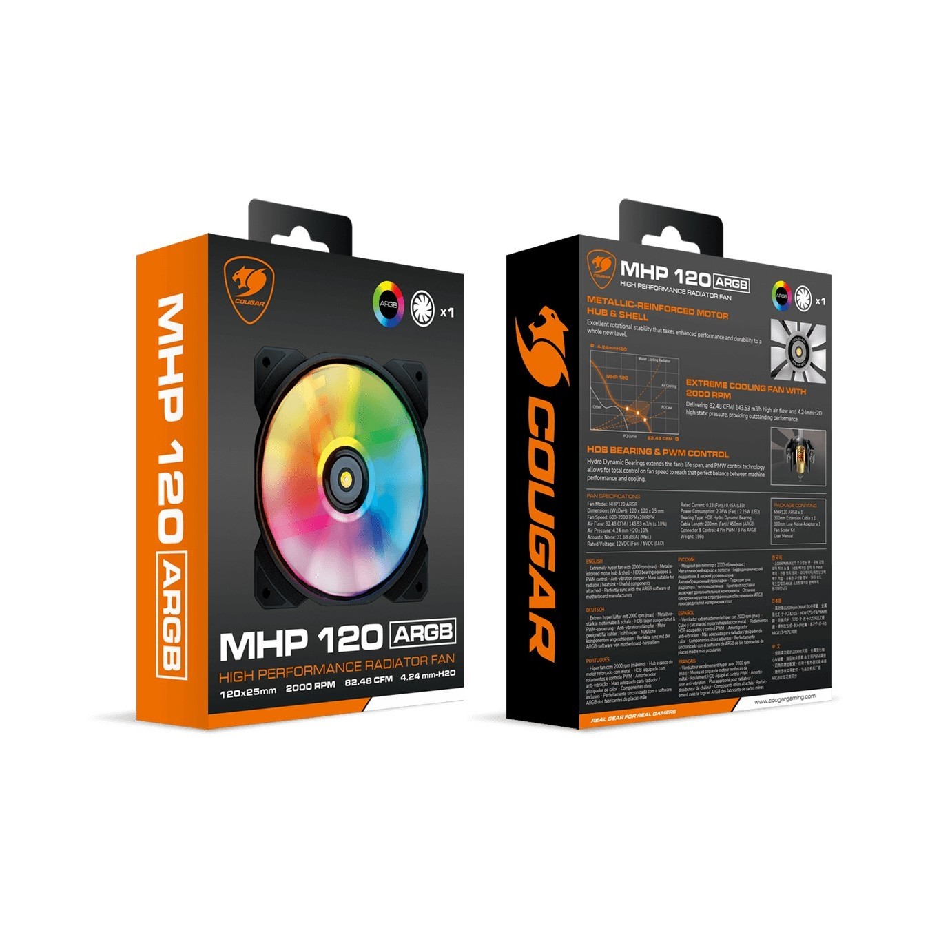COUGAR Case Fan - MHP 120 ARGB - 120mm Black — Buy in Cyprus with Fast Delivery