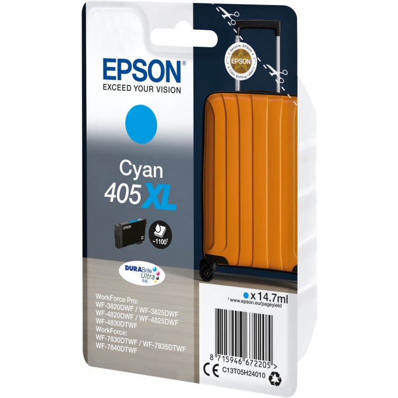 Buy Epson Ink 405XL - C13T05H24010 - Cyan up to 1,100 pages in Cyprus, Nicosia, Limassol, Larnaka, Pafos