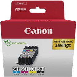 Buy Canon Ink - CLI-581 - 2103C007 4-pack (Black Cyan Magenta Yellow) in Cyprus, Nicosia, Limassol, Larnaka, Pafos
