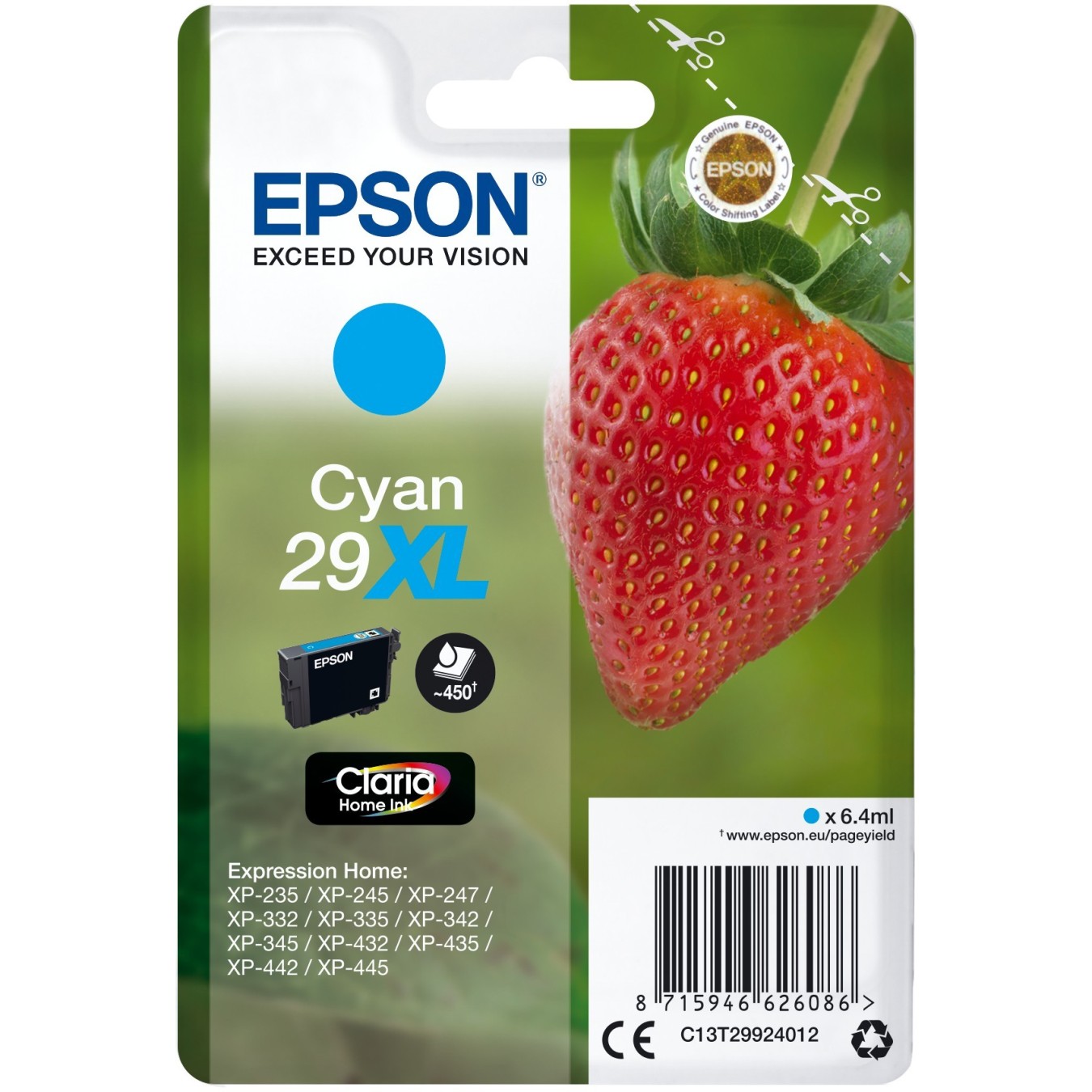 Epson Ink - C13T29924012 - 29XL Cyan — Buy in Cyprus with Fast Delivery