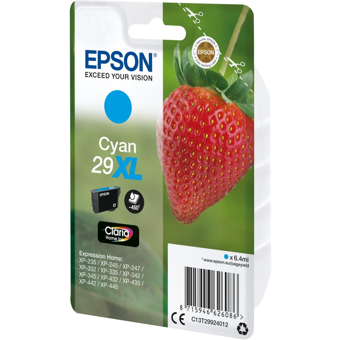 Epson Ink - C13T29924012 - 29XL Cyan — Buy in Cyprus with Fast Delivery