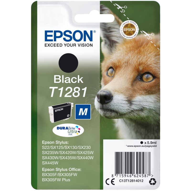 Buy Epson Ink - T1281 - Black, Up to 170 pages in Cyprus, Nicosia, Limassol, Larnaka, Pafos