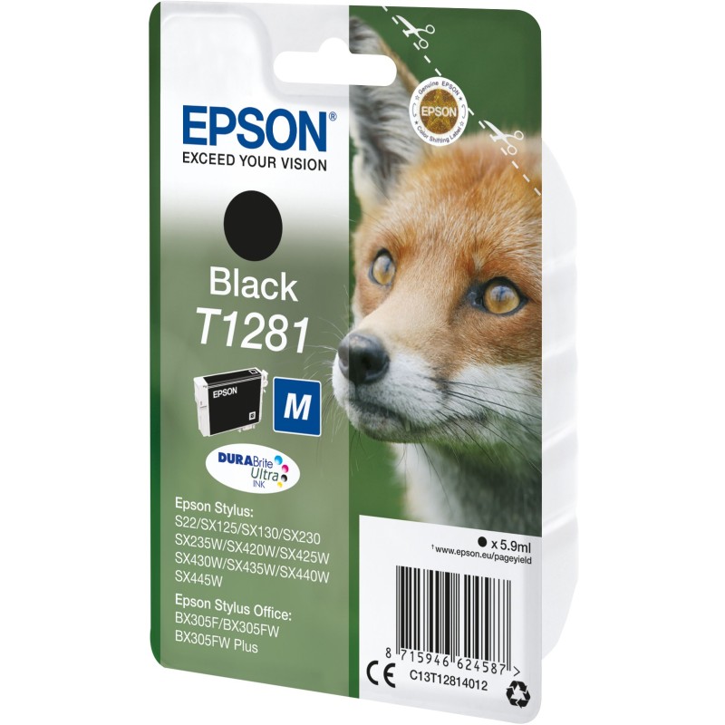 Buy Epson Ink - T1281 - Black, Up to 170 pages in Cyprus, Nicosia, Limassol, Larnaka, Pafos