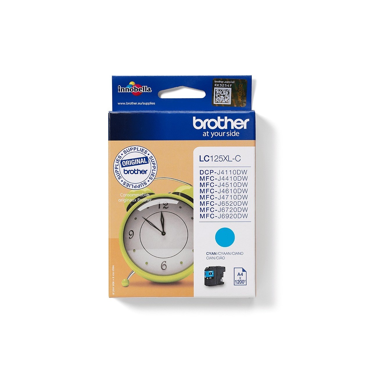 Brother Ink - LC-125XLC - Cyan up to 1,200 pages per ISO/IEC 24711 — Buy in Cyprus with Fast Delivery