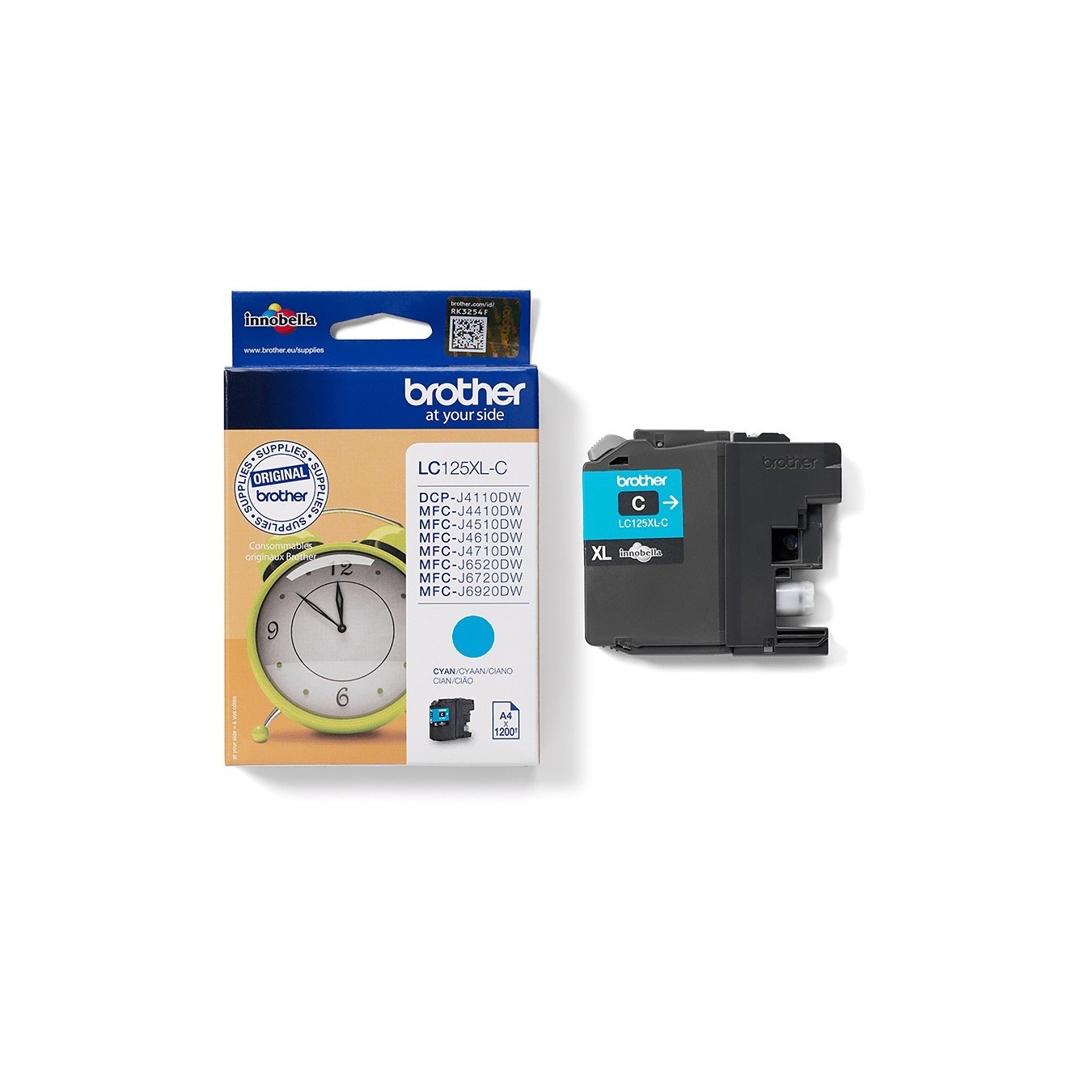 Brother Ink - LC-125XLC - Cyan up to 1,200 pages per ISO/IEC 24711 — Buy in Cyprus with Fast Delivery