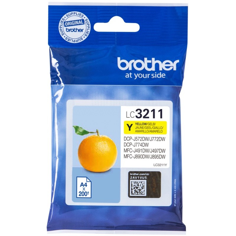 Buy Brother Ink - LC-3211Y - Yellow up to 200 pages per ISO IEC 24711 in Cyprus, Nicosia, Limassol, Larnaka, Pafos