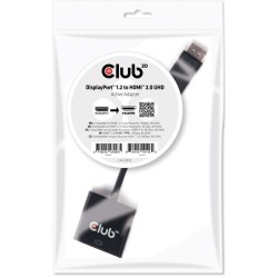 Buy Club3D DisplayPort to HDMI 2.0 3D 4K60Hz Active Adapter - Polybag in Cyprus, Nicosia, Limassol, Larnaka, Pafos