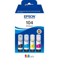 Buy Epson 104 EcoTank Ink - C13T00P640 - 4-pack (BKMCY) up to 7,500 pages in Cyprus, Nicosia, Limassol, Larnaka, Pafos