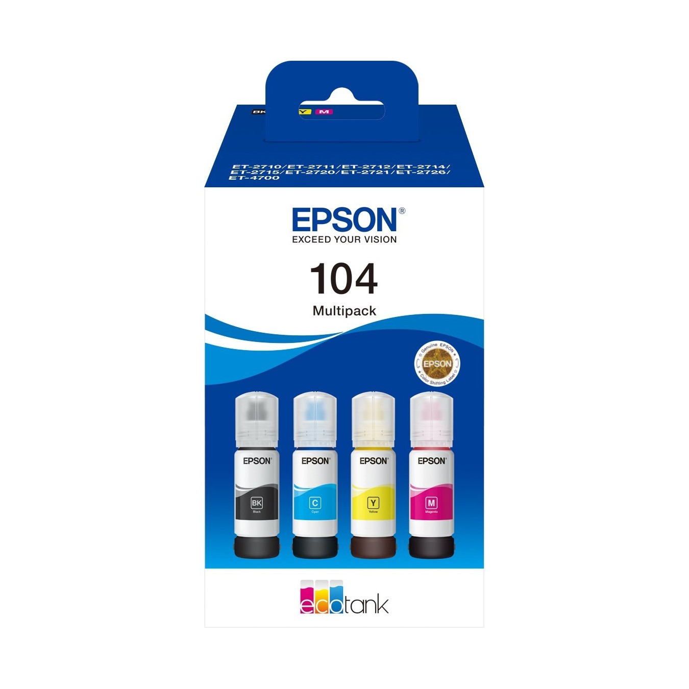Epson 104 EcoTank Ink - C13T00P640 - 4-pack (BKMCY) up to 7,500 pages — Buy in Cyprus with Fast Delivery