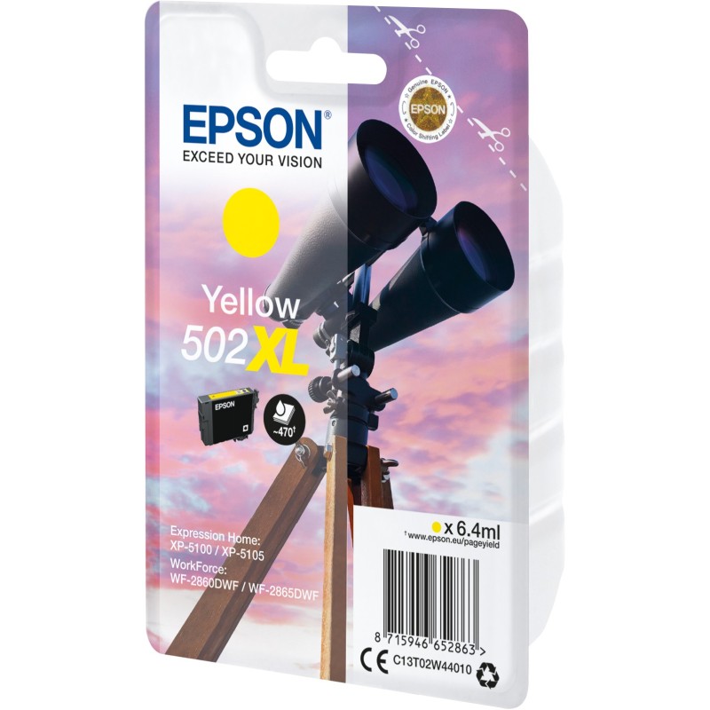 Buy Epson 502 - C13T02W44010 - Yellow HC in Cyprus, Nicosia, Limassol, Larnaka, Pafos