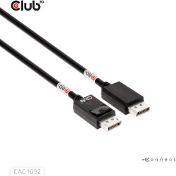 Buy Club3D DisplayPort Cable 2.1 - DP80 certified 1.6m 10K 8K 4K St St retail in Cyprus, Nicosia, Limassol, Larnaka, Pafos