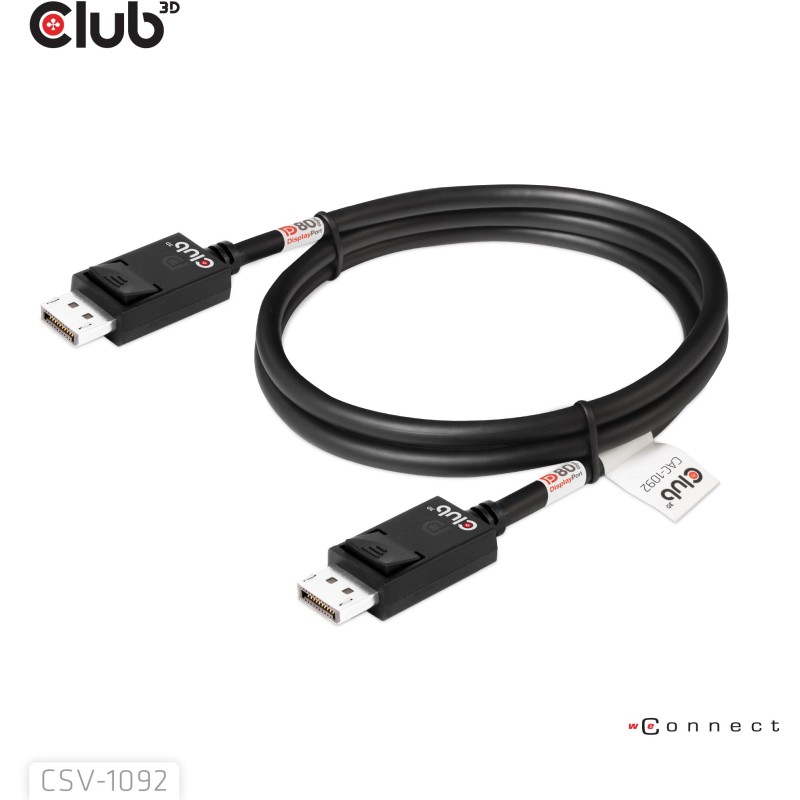 Buy Club3D DisplayPort Cable 2.1 - DP80 certified 1.6m 10K 8K 4K St St retail in Cyprus, Nicosia, Limassol, Larnaka, Pafos