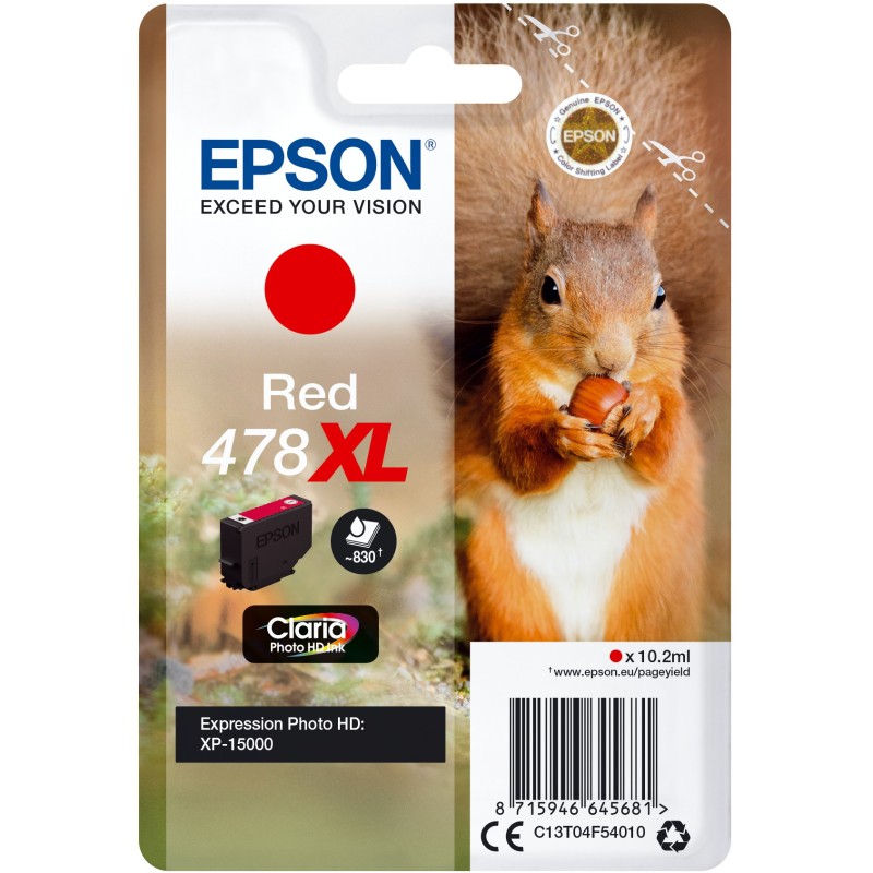 Buy Epson 478 - C13T04F54010 - red HC in Cyprus, Nicosia, Limassol, Larnaka, Pafos