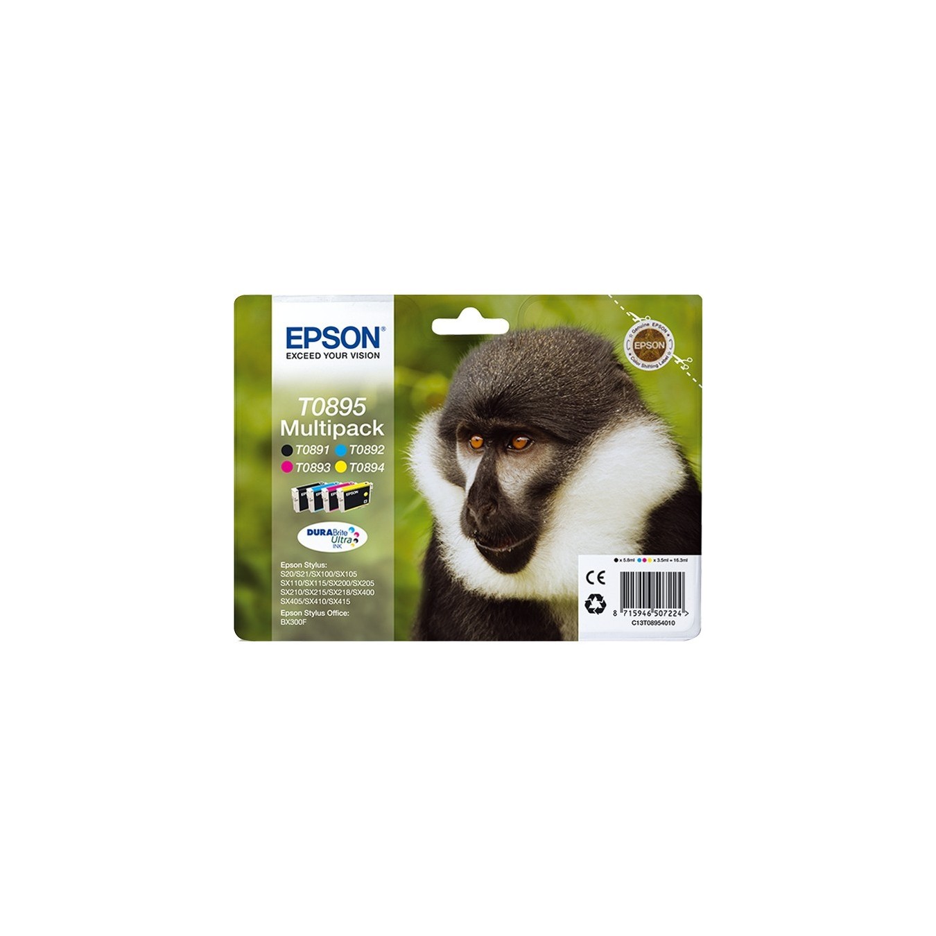 Epson Multipack - T0895 - (C M Y BK) — Buy in Cyprus with Fast Delivery