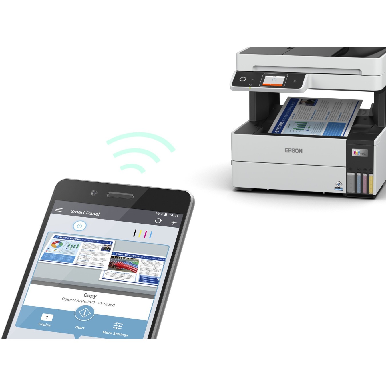 T Epson EcoTank Inkjet Printer - ET-5170 - 4-in-1 A4 LAN Wi-Fi ADF Duplex — Buy in Cyprus with Fast Delivery