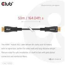 Club3D HDMI Cable A - to A 2.1 active optical 8K60Hz UHD 50 meter retail — Buy in Cyprus with Fast Delivery