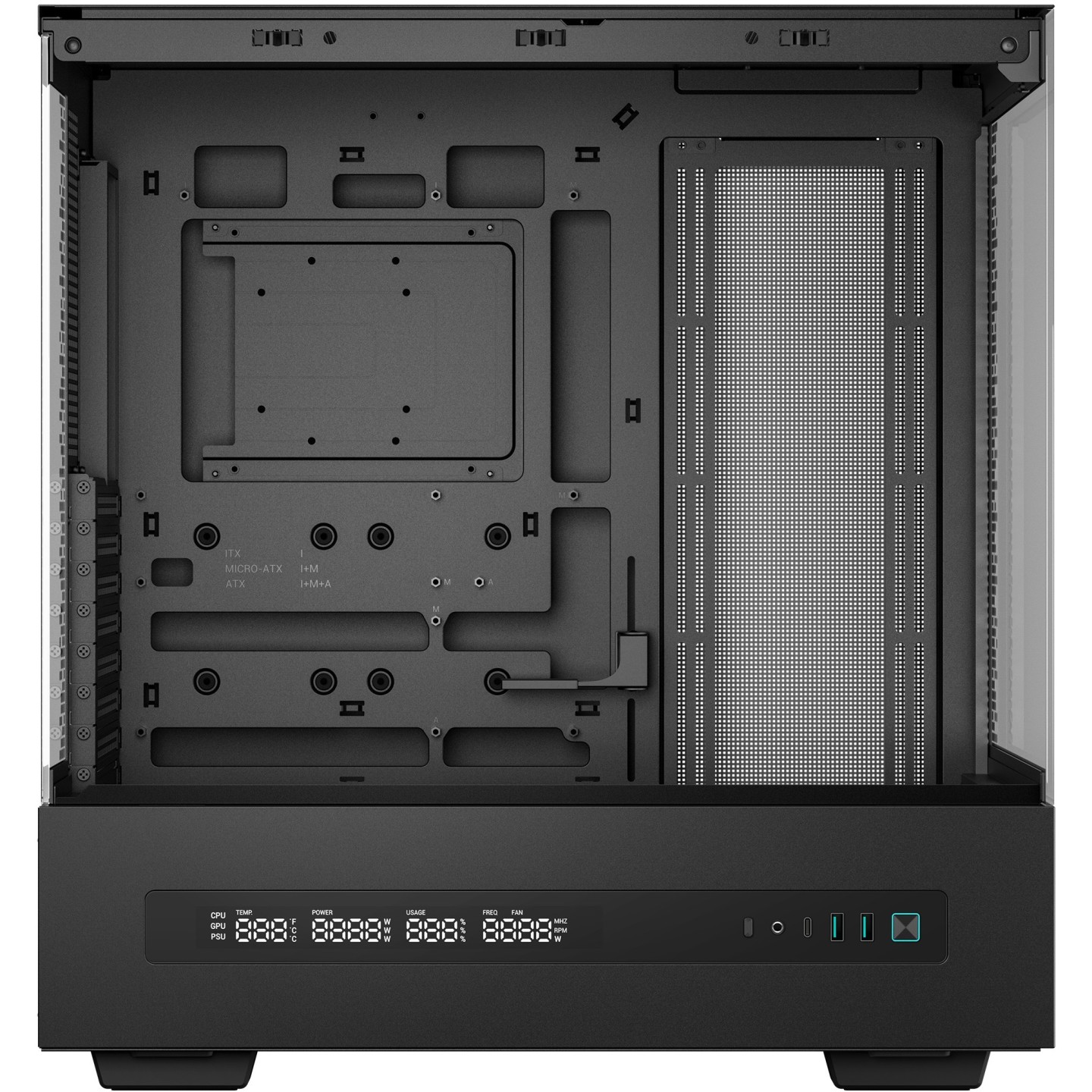 DeepCool CH690 DIGITAL Mid Tower PC Case - Black Tempered Glass ATX - R-CH690-BKDA00 (Boxed)