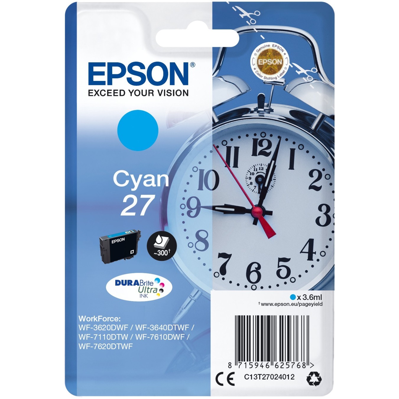 Epson 27 Cyan Blister - T2702 - NEW PACKAGING — Buy in Cyprus with Fast Delivery