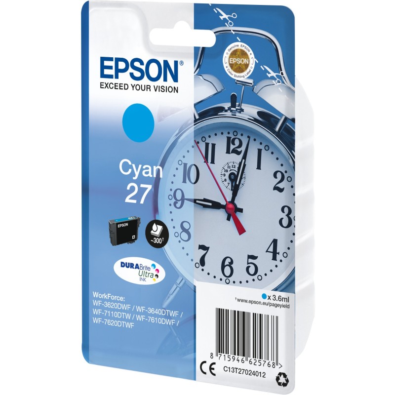 Buy Epson 27 Cyan Blister - T2702 - NEW PACKAGING in Cyprus, Nicosia, Limassol, Larnaka, Pafos