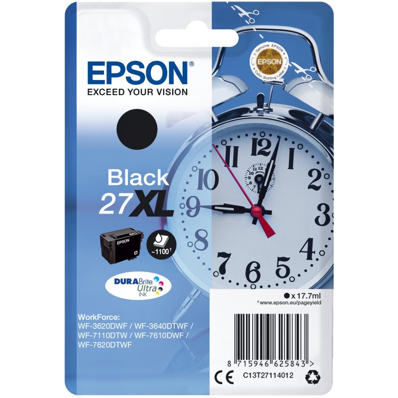 Buy Epson - C13T27114012 - 27 XL Black New Packaging in Cyprus, Nicosia, Limassol, Larnaka, Pafos