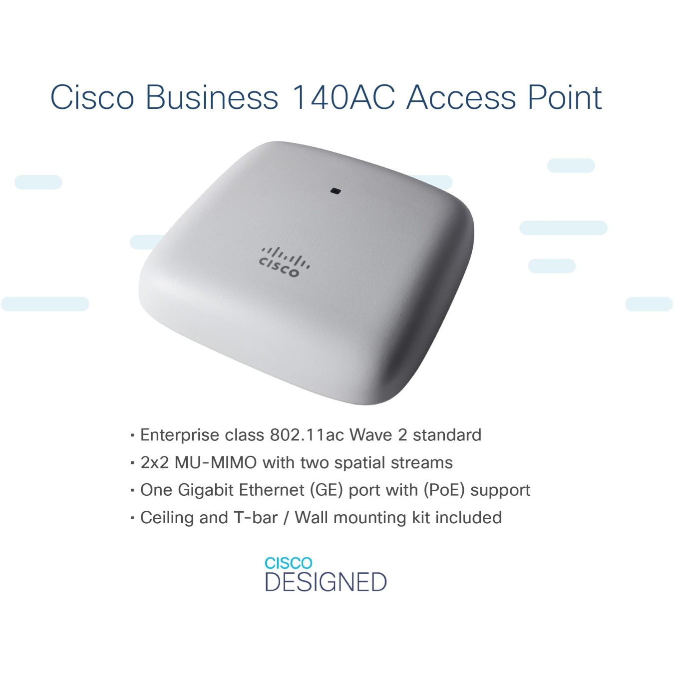 Cisco - CBW140AC - 802.11AC 2X2 WAVE 2 — Buy in Cyprus with Fast Delivery