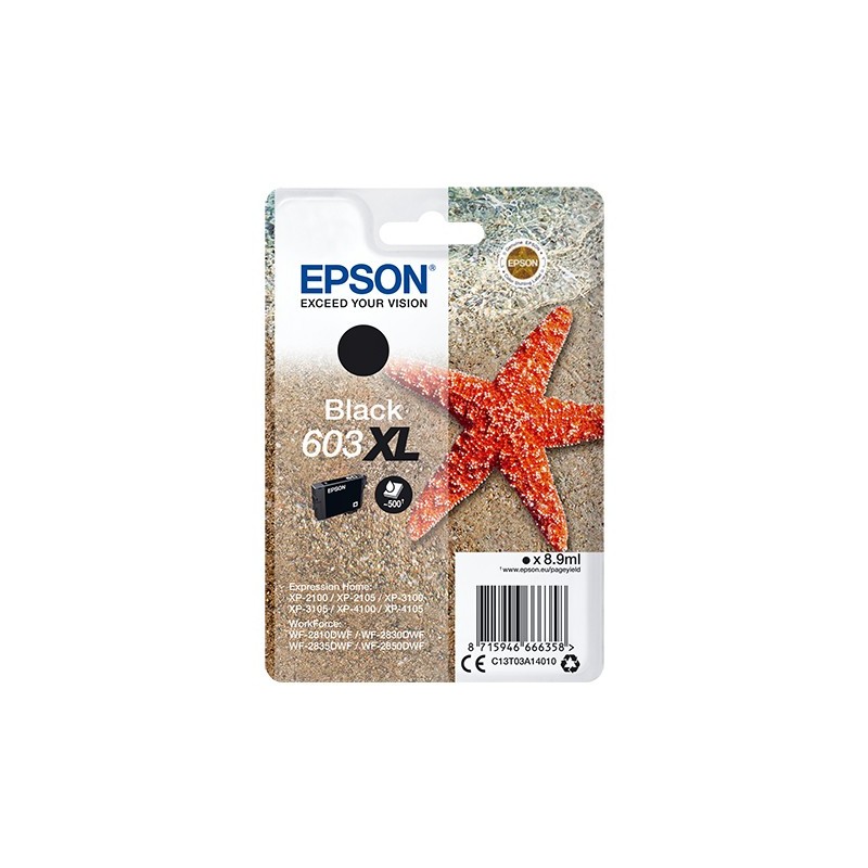 Buy Epson Ink 603XL - C13T03A14010 - Black up to 500 pages in Cyprus, Nicosia, Limassol, Larnaka, Pafos