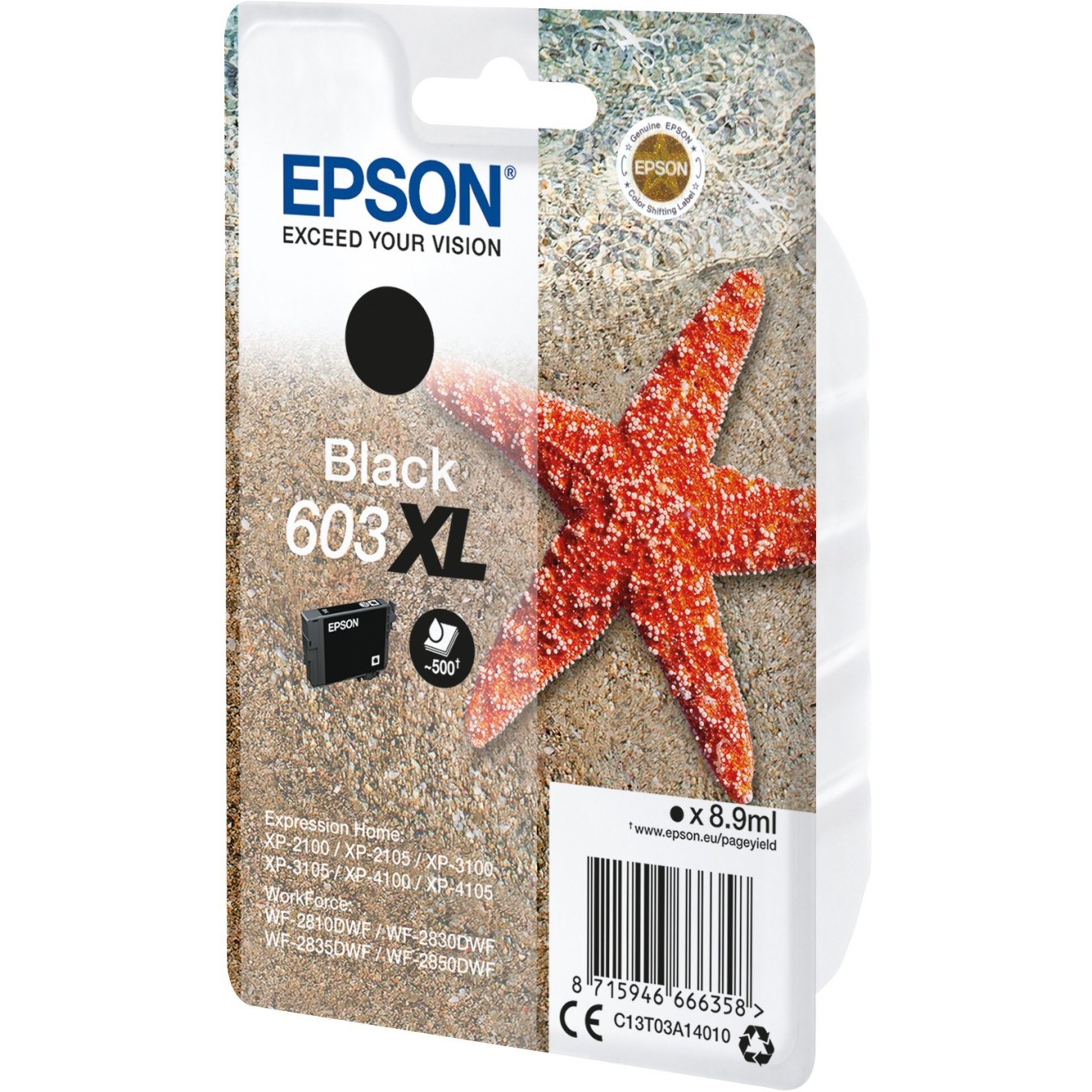 Epson Ink 603XL - C13T03A14010 - Black up to 500 pages — Buy in Cyprus with Fast Delivery
