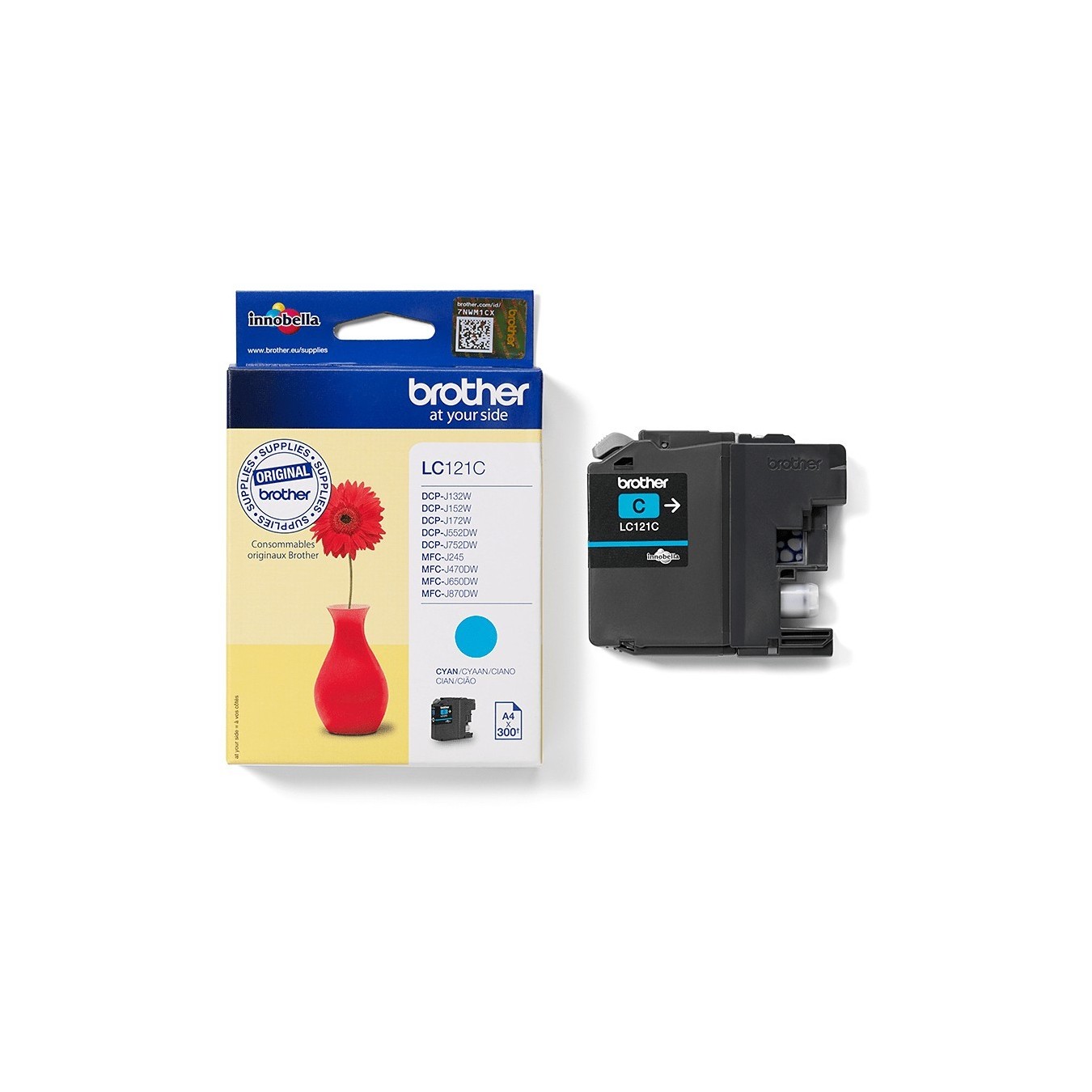 Brother Ink - LC-121C - Cyan up to 300 pages A4 ISO 24711 — Buy in Cyprus with Fast Delivery