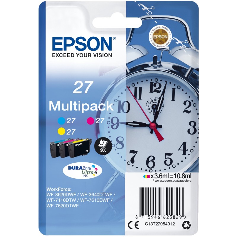 Buy Epson Ink 27 - C13T27054012 - 3-pack (MCY) up to 300 pages in Cyprus, Nicosia, Limassol, Larnaka, Pafos