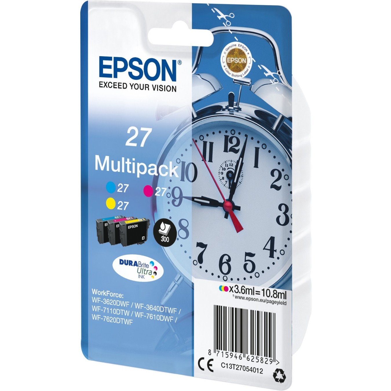 Epson Ink 27 - C13T27054012 - 3-pack (MCY) up to 300 pages — Buy in Cyprus with Fast Delivery