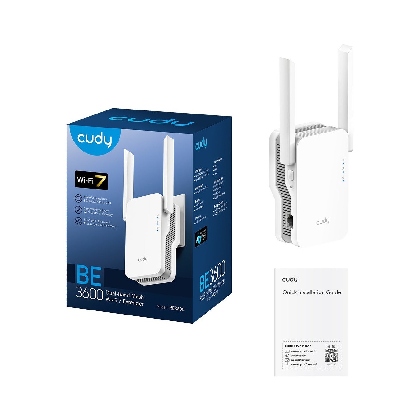 Cudy - BE3600 - WiFi 7 Mesh Repeater — Buy in Cyprus with Fast Delivery