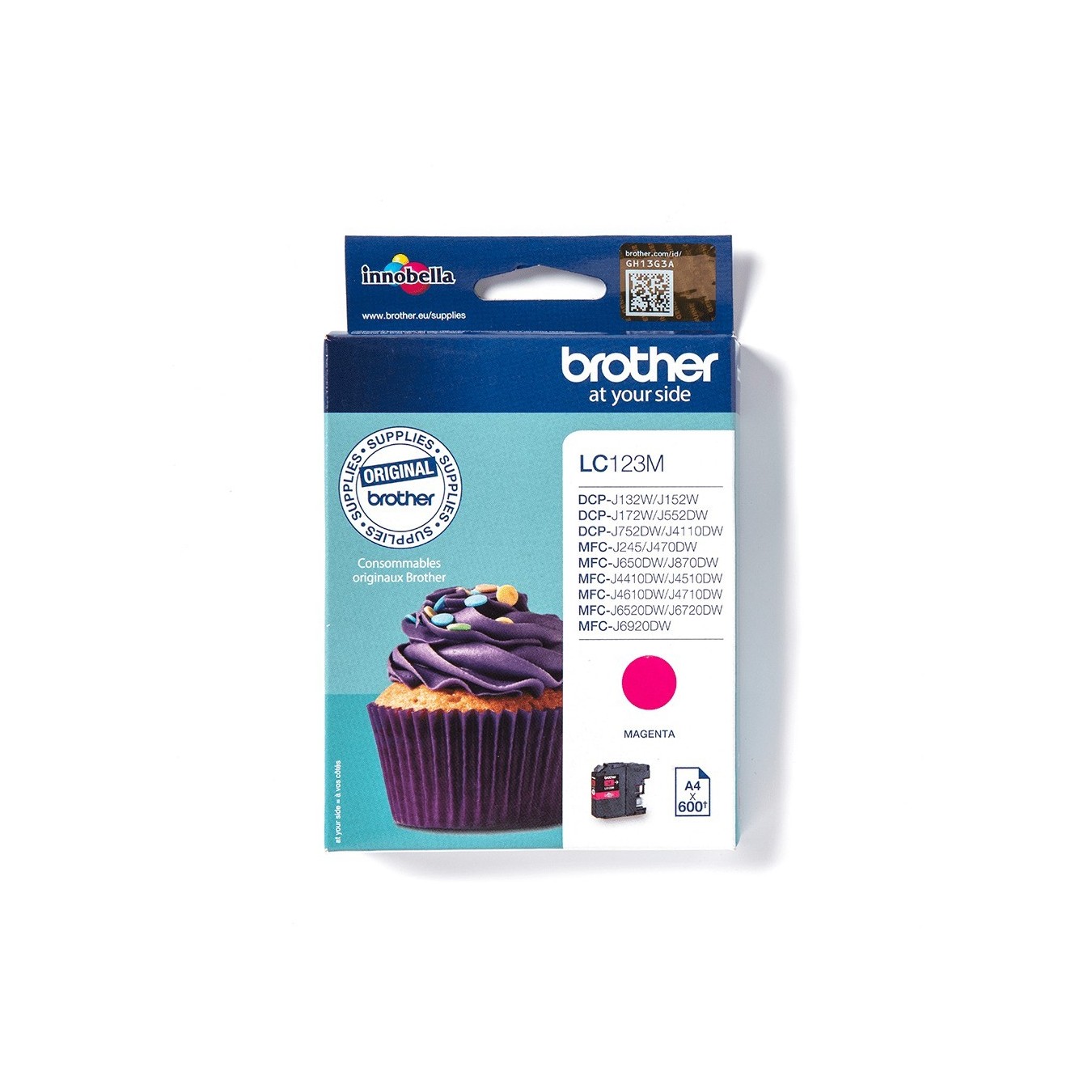 Brother Ink - LC-123M - Magenta up to 600 pages per ISO IEC 24711 — Buy in Cyprus with Fast Delivery