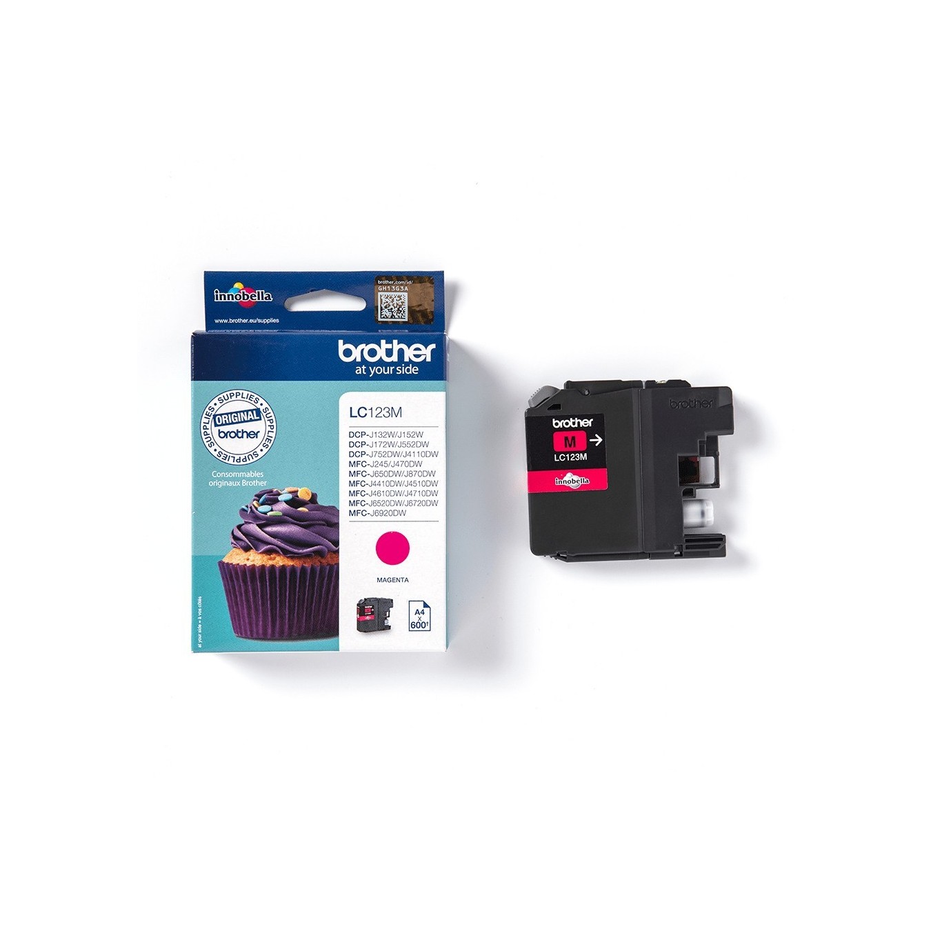 Brother Ink - LC-123M - Magenta up to 600 pages per ISO IEC 24711 — Buy in Cyprus with Fast Delivery