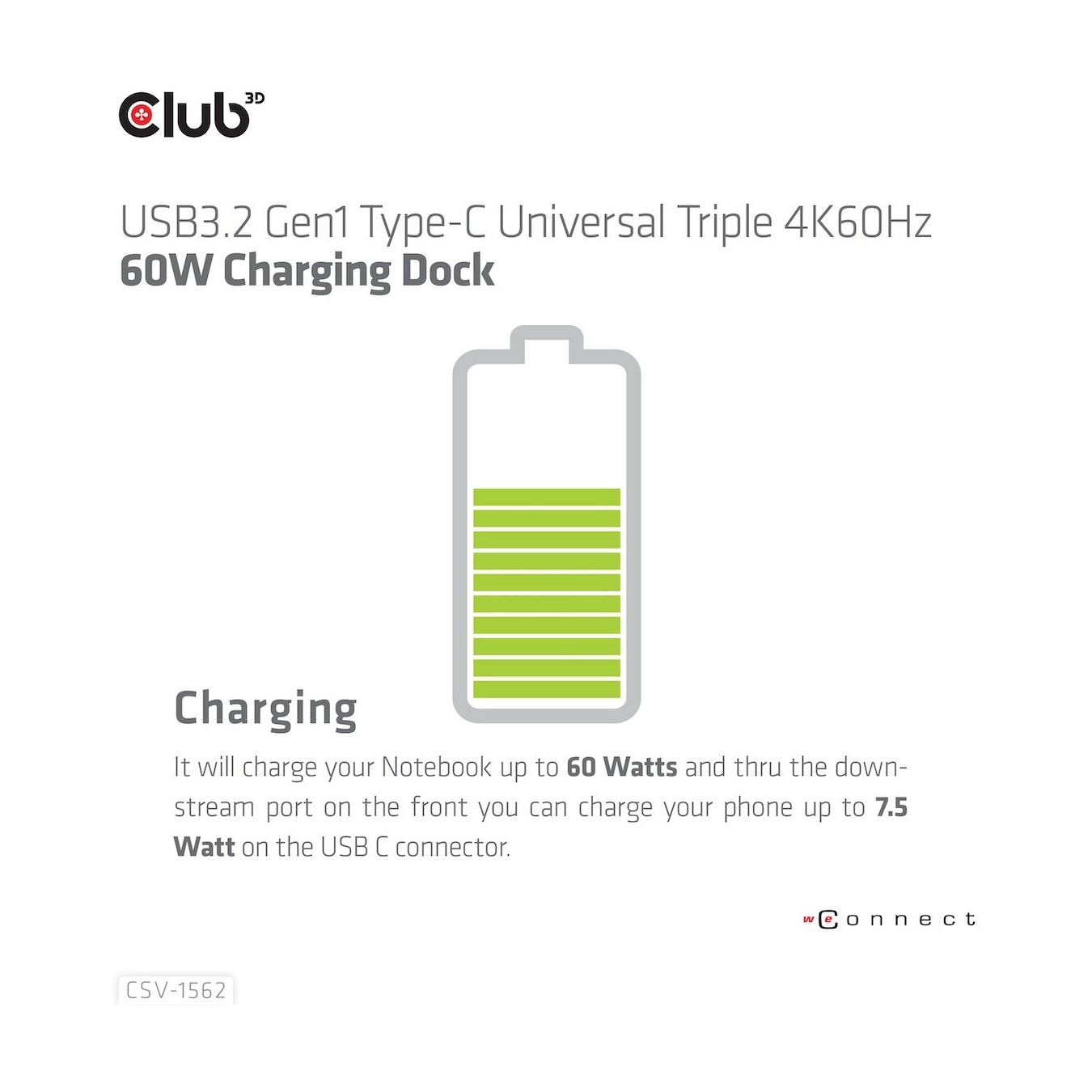Club3D 4K ChargingDock USB-C - 6xUSB3 2xDP HDMI LAN Audio — Buy in Cyprus with Fast Delivery