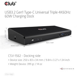 Buy Club3D 4K ChargingDock USB-C - 6xUSB3 2xDP HDMI LAN Audio in Cyprus, Nicosia, Limassol, Larnaka, Pafos