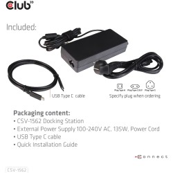 Buy Club3D 4K ChargingDock USB-C - 6xUSB3 2xDP HDMI LAN Audio in Cyprus, Nicosia, Limassol, Larnaka, Pafos