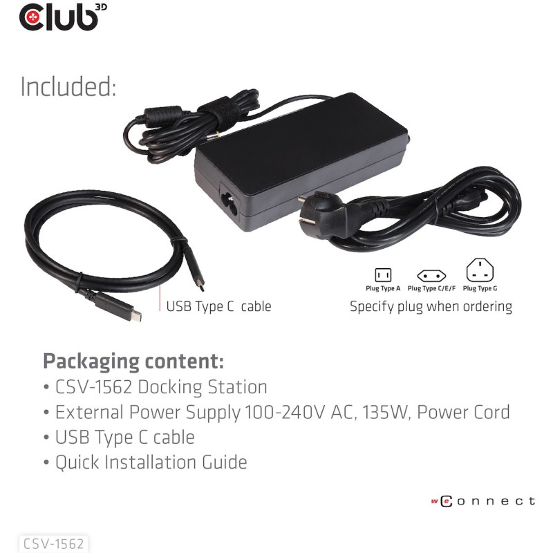 Buy Club3D 4K ChargingDock USB-C - 6xUSB3 2xDP HDMI LAN Audio in Cyprus, Nicosia, Limassol, Larnaka, Pafos