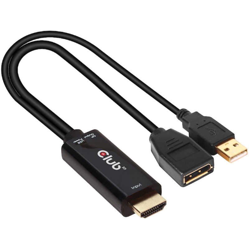 Buy Club3D HDMI 2.0 to DP 1.2 4K60Hz HDR Active Adapter in Cyprus, Nicosia, Limassol, Larnaka, Pafos
