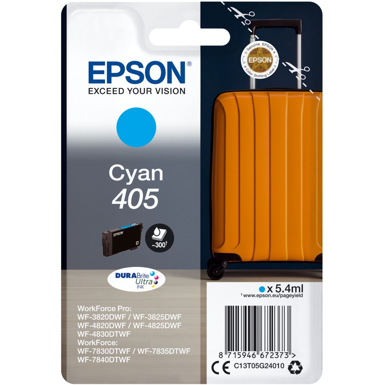 Epson Ink - 405 - 6LB Singlepack Cyan DURABrite Ultra Ink — Buy in Cyprus with Fast Delivery