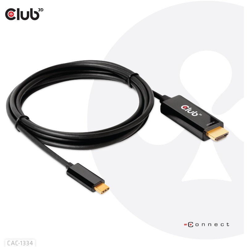 Buy Club3D HDMI Cable A - to USB-C active 4K60Hz 1.8m retail in Cyprus, Nicosia, Limassol, Larnaka, Pafos