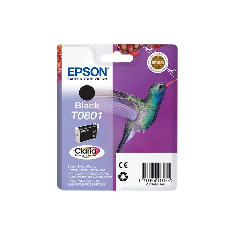 Buy Epson Ink Cartridge - T0801 - Black, Standard Capacity, 7.4ml, 330 pages, 1-... in Cyprus, Nicosia, Limassol, Larnaka, Pafos