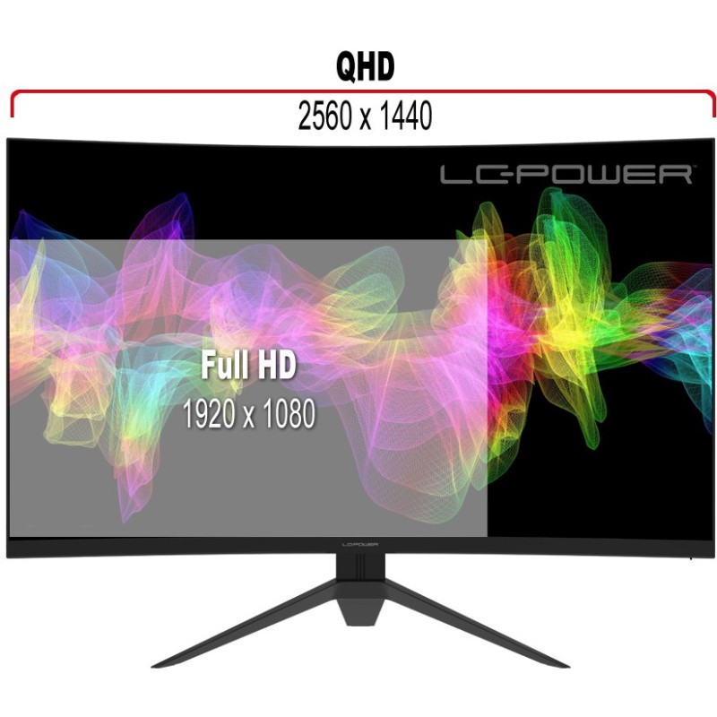 Buy LC-Power 68.6cm (27') - LC-M27-QHD-165-C - 2xDP+2xHDMI in Cyprus, Nicosia, Limassol, Larnaka, Pafos